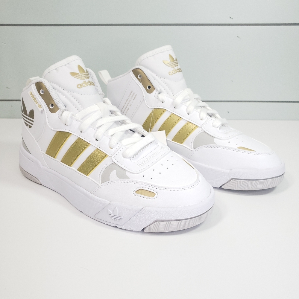Adidas Post Up W White Gold Mid-Top Casual Lifestyle Sneakers Size Women's 6